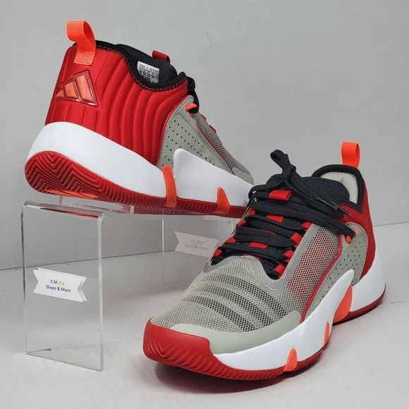 Adidas Mens Size 12 Trae Unlimited Basketball Sneaker Shoes Grey Red IF5611 New - Picture 5 of 9